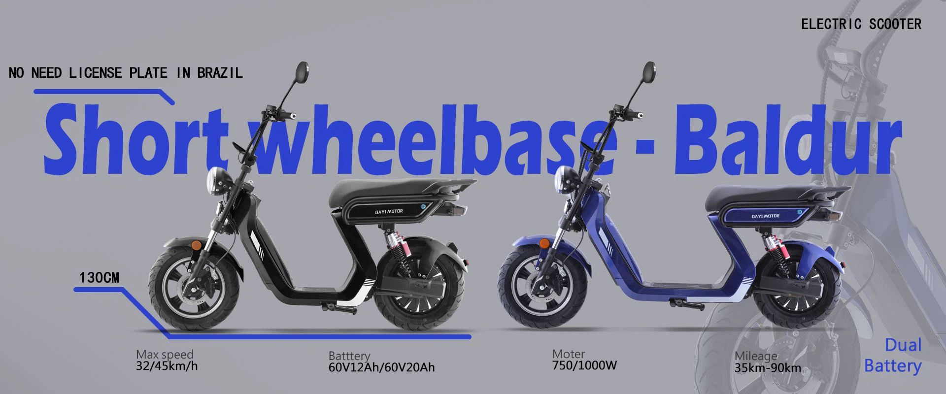 Electric Scooter 2 Wheels 750W